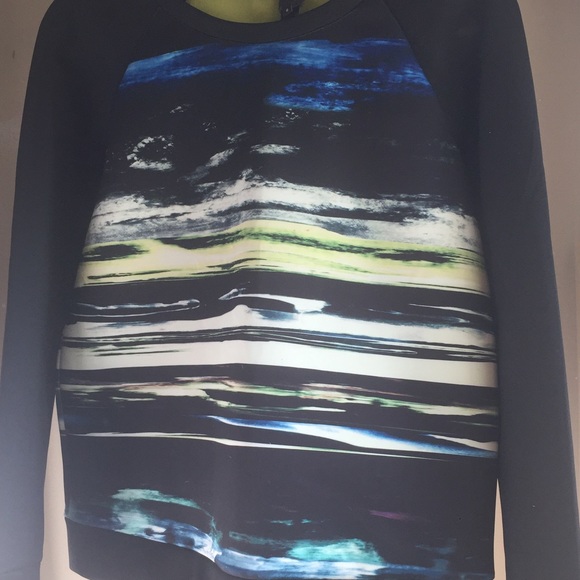 Black Aurora Borealis Neoprene Sweatshirt 6 - Picture 5 of 8